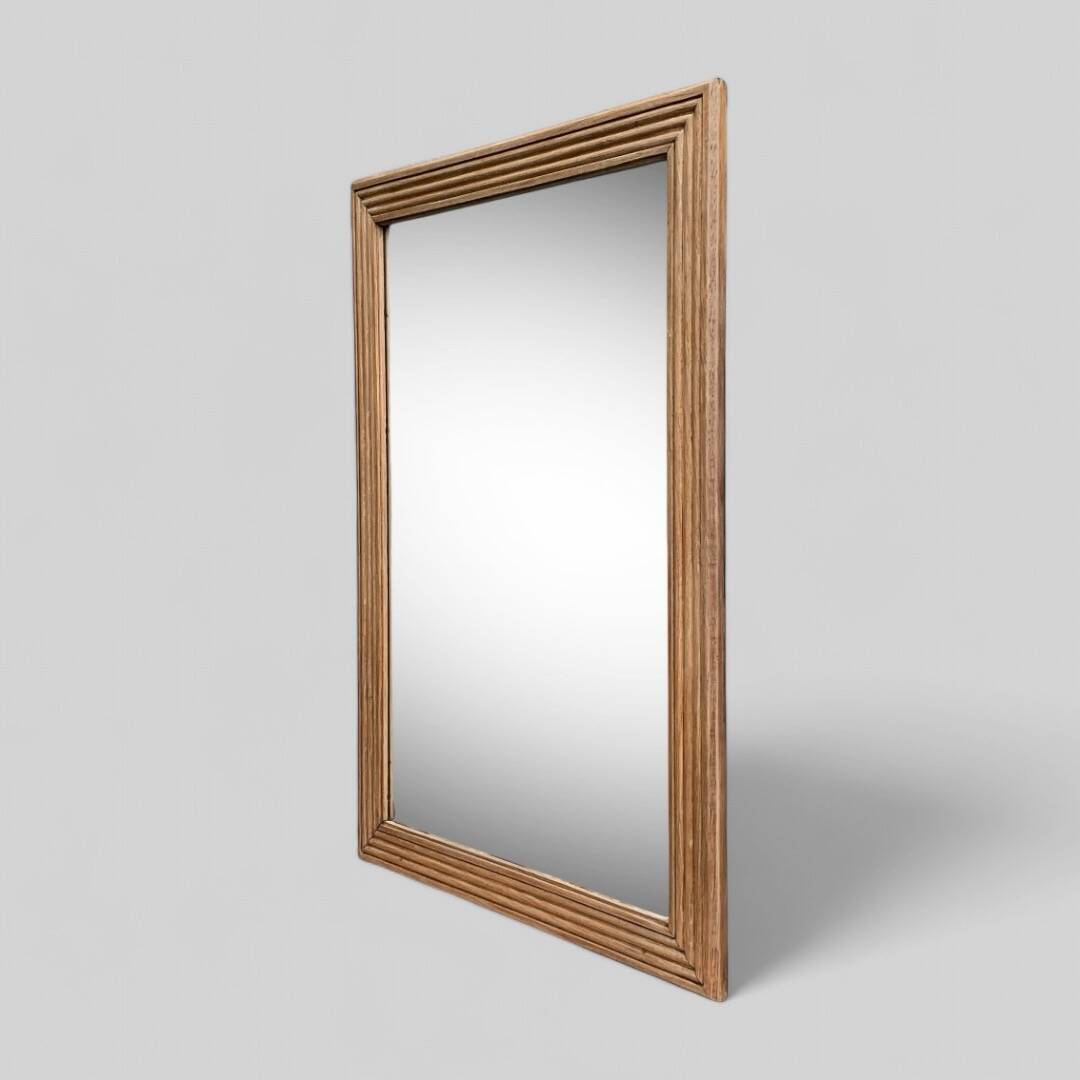 1940 beveled mirror solid raw oak 74x104