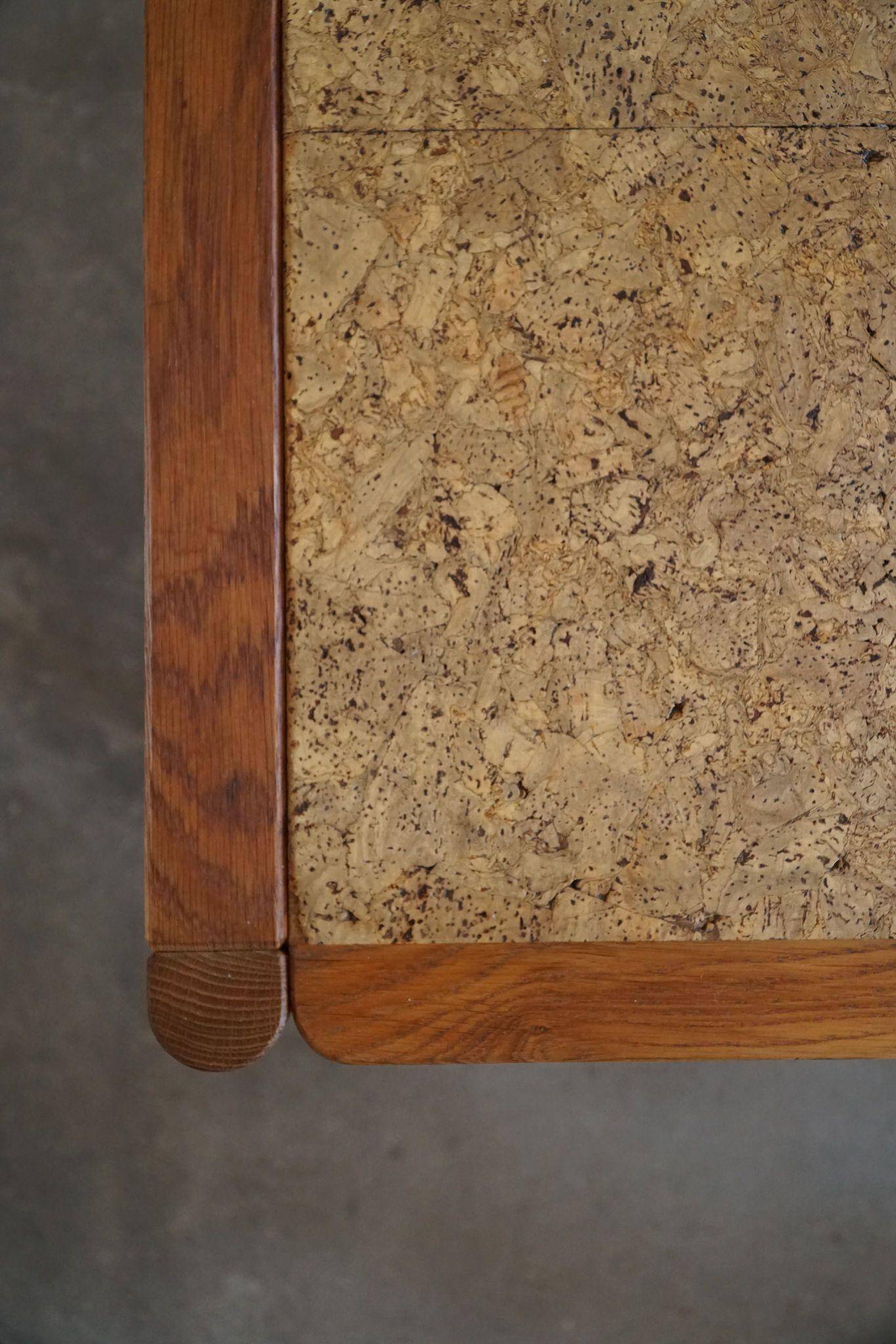 Jørgen Bækmark, Dining table in Oak & Cork, Danish Mid Century Modern, 1960s