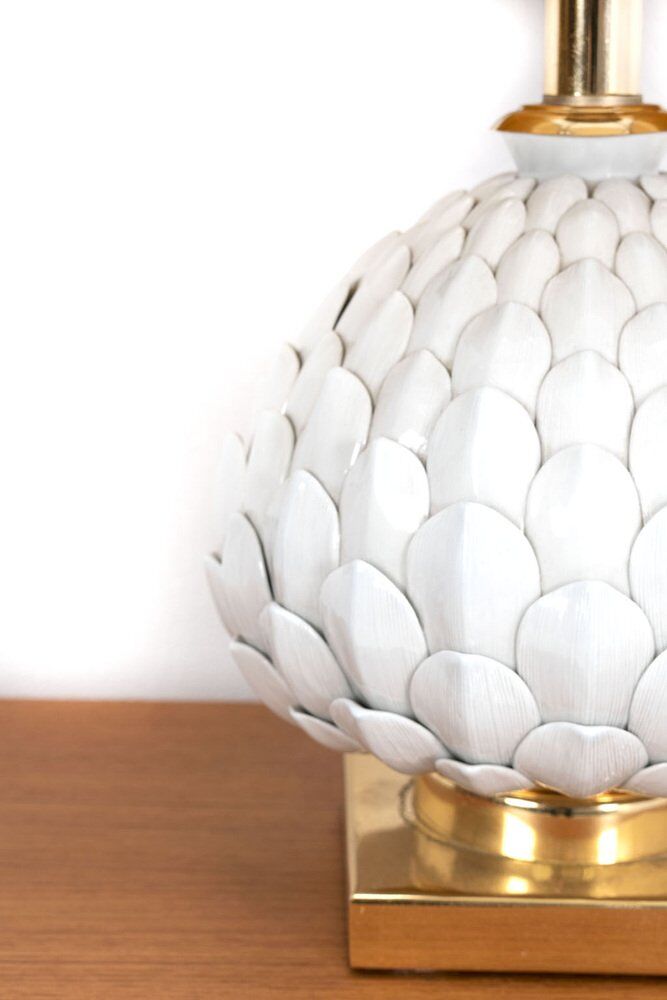 Table Light in Brass and Porcelain