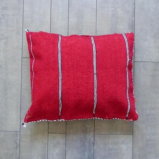 Moroccan red kilim cushion