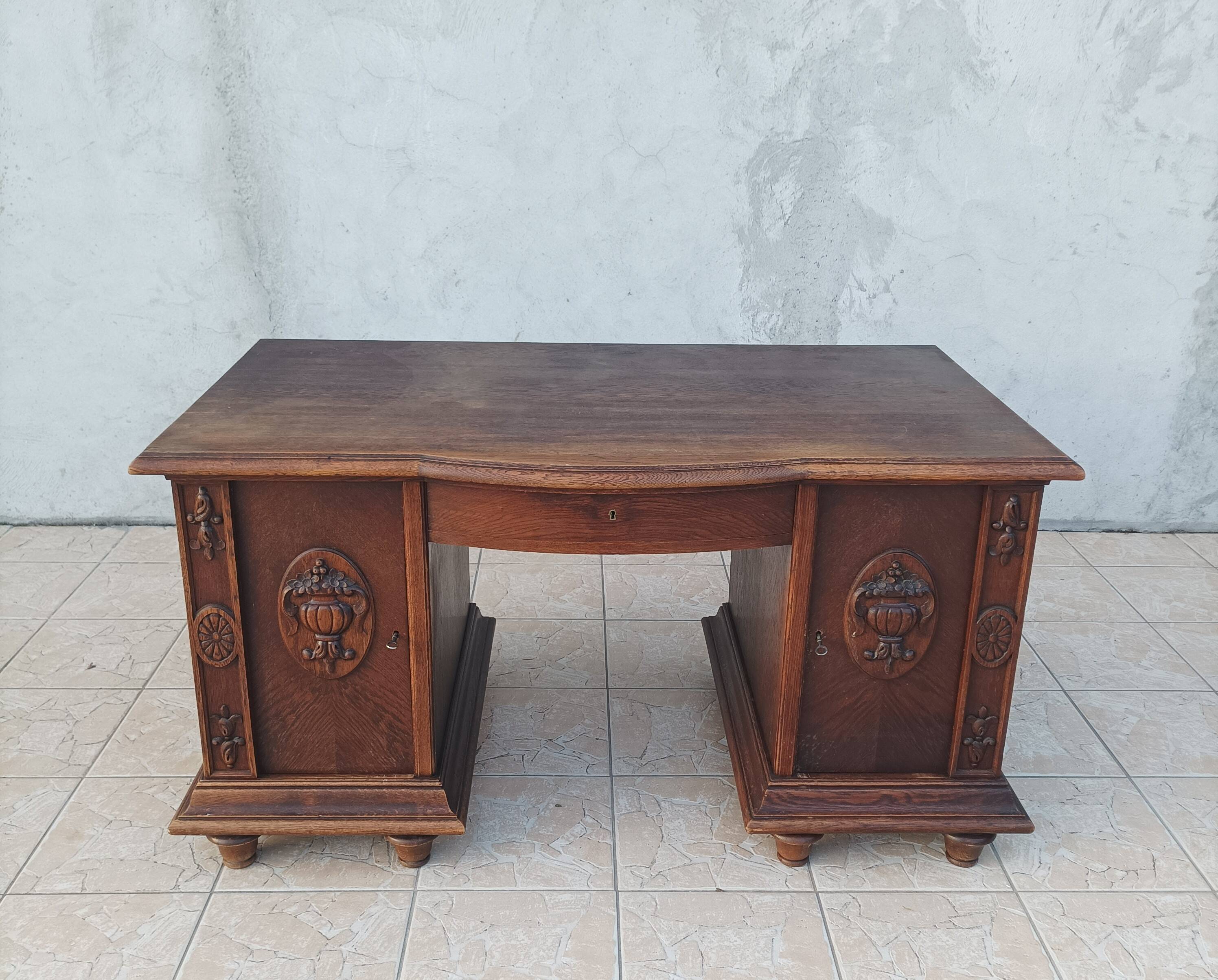 Art Deco oak desk