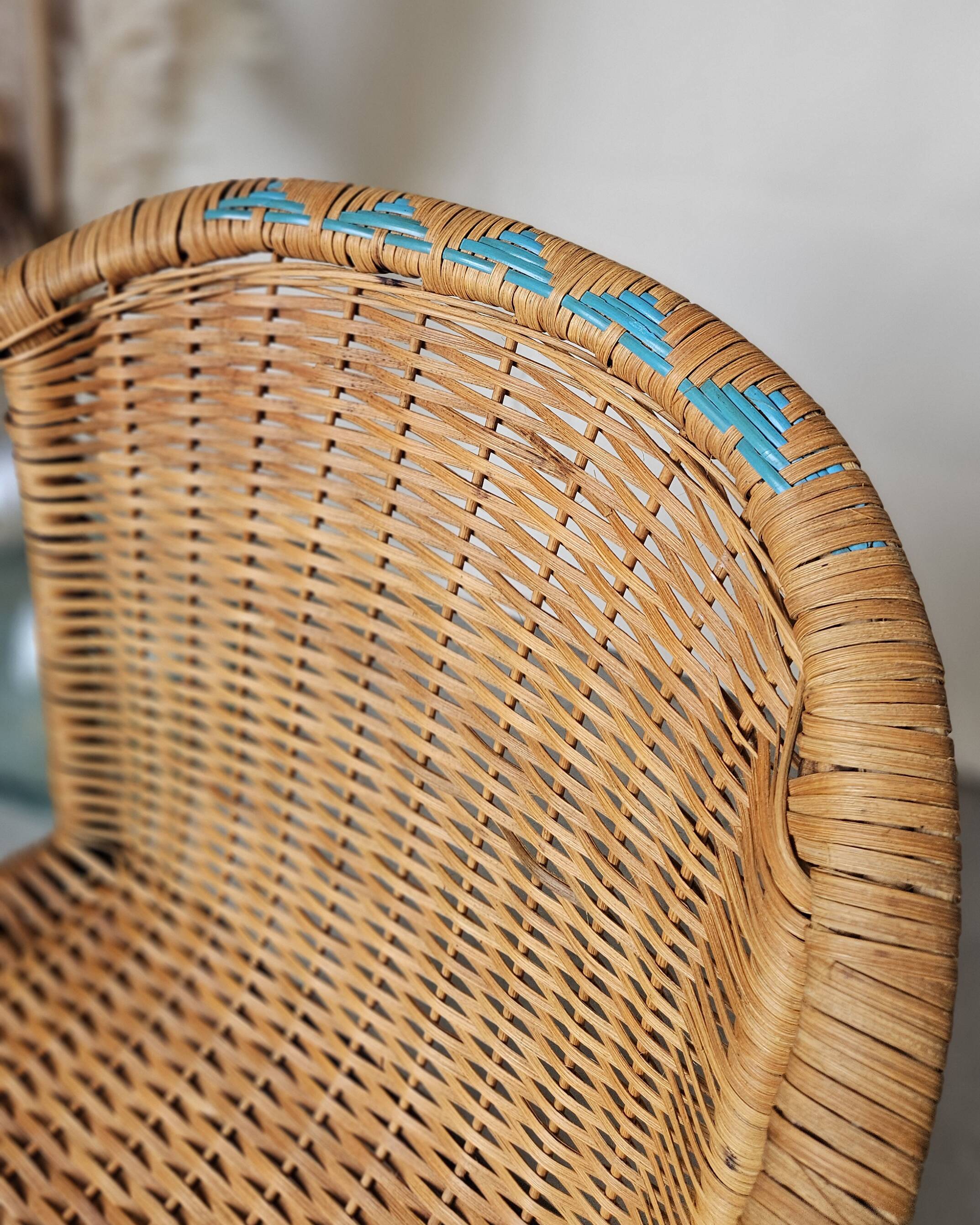 Vintage rattan armchair