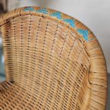 Vintage rattan armchair