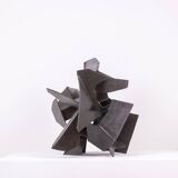 Jean Campa. Sculpture en fer patiné découpé. Années 1980.