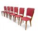 6 vintage oak chairs from the 1960s