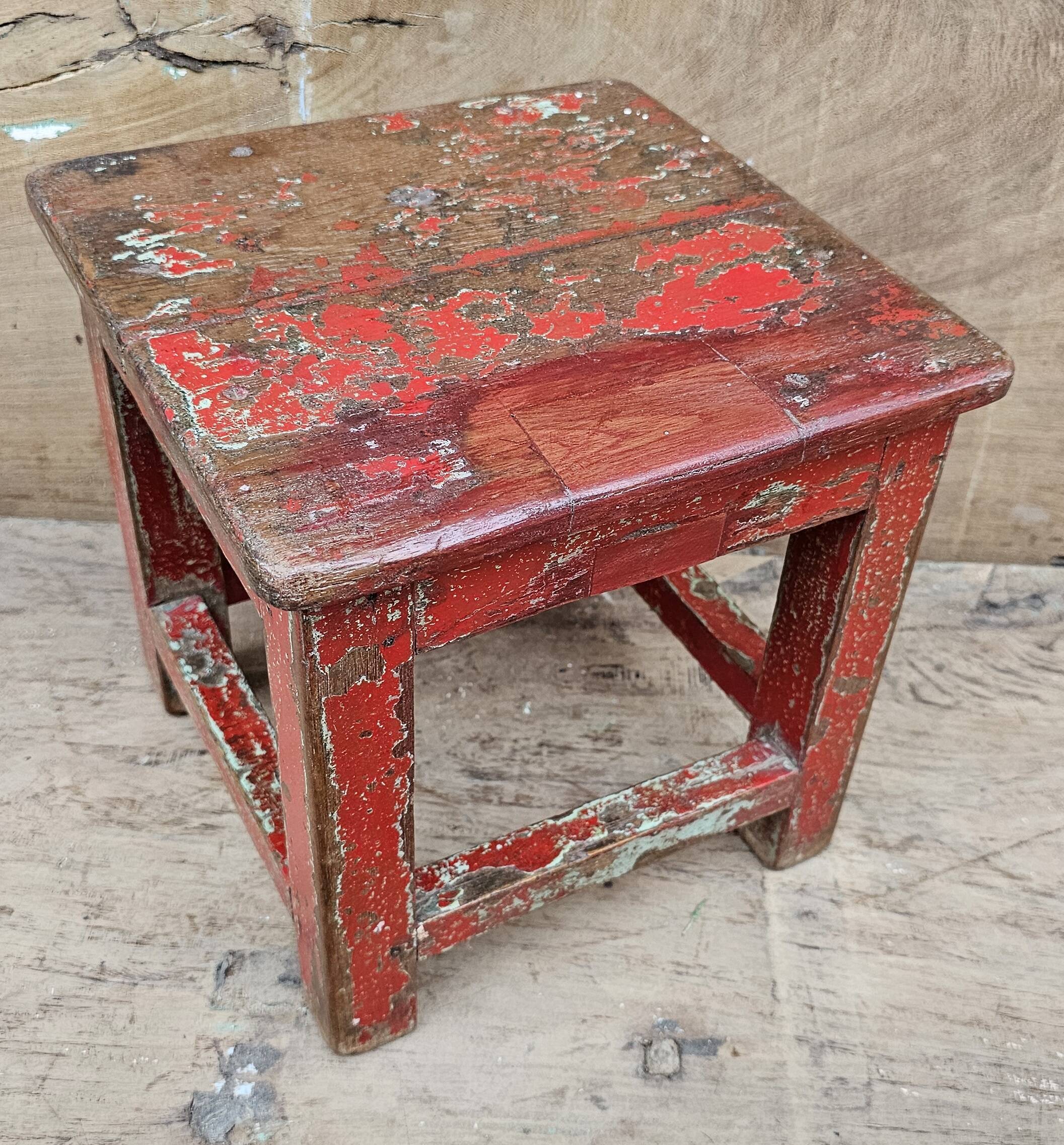Old Burmese teak tea table
