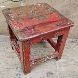 Ancienne table à thé en teck birman