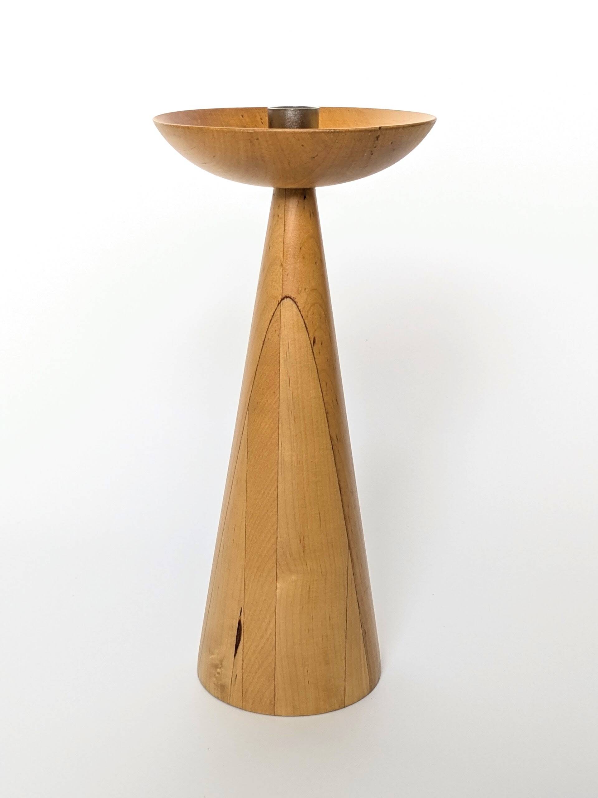 Bougeoirs en bois tourné IKEA vintage | Paire