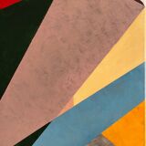 Tableau abstrait - huile sur toile - 90 x 90 cm