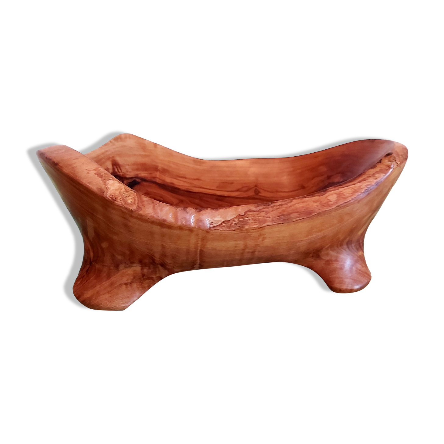 70's olive wood cut