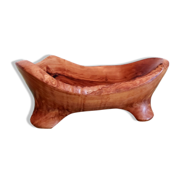 70's olive wood cut