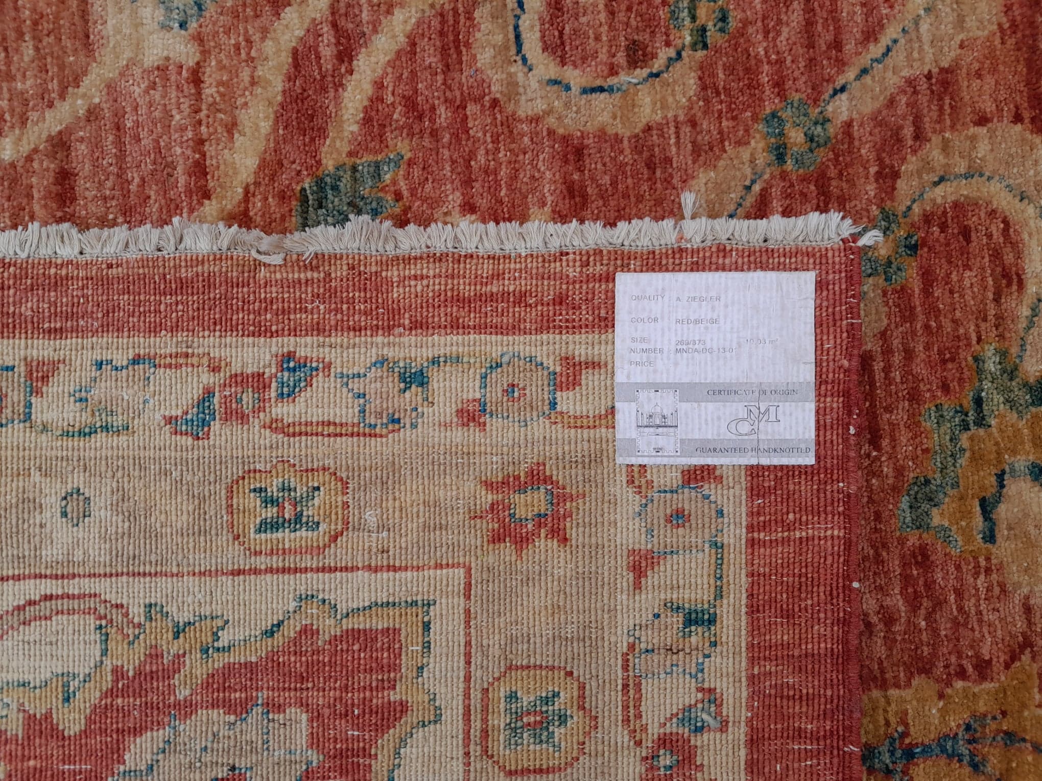 Carpet Chobi Ziegler XXL handmade 373x279cm