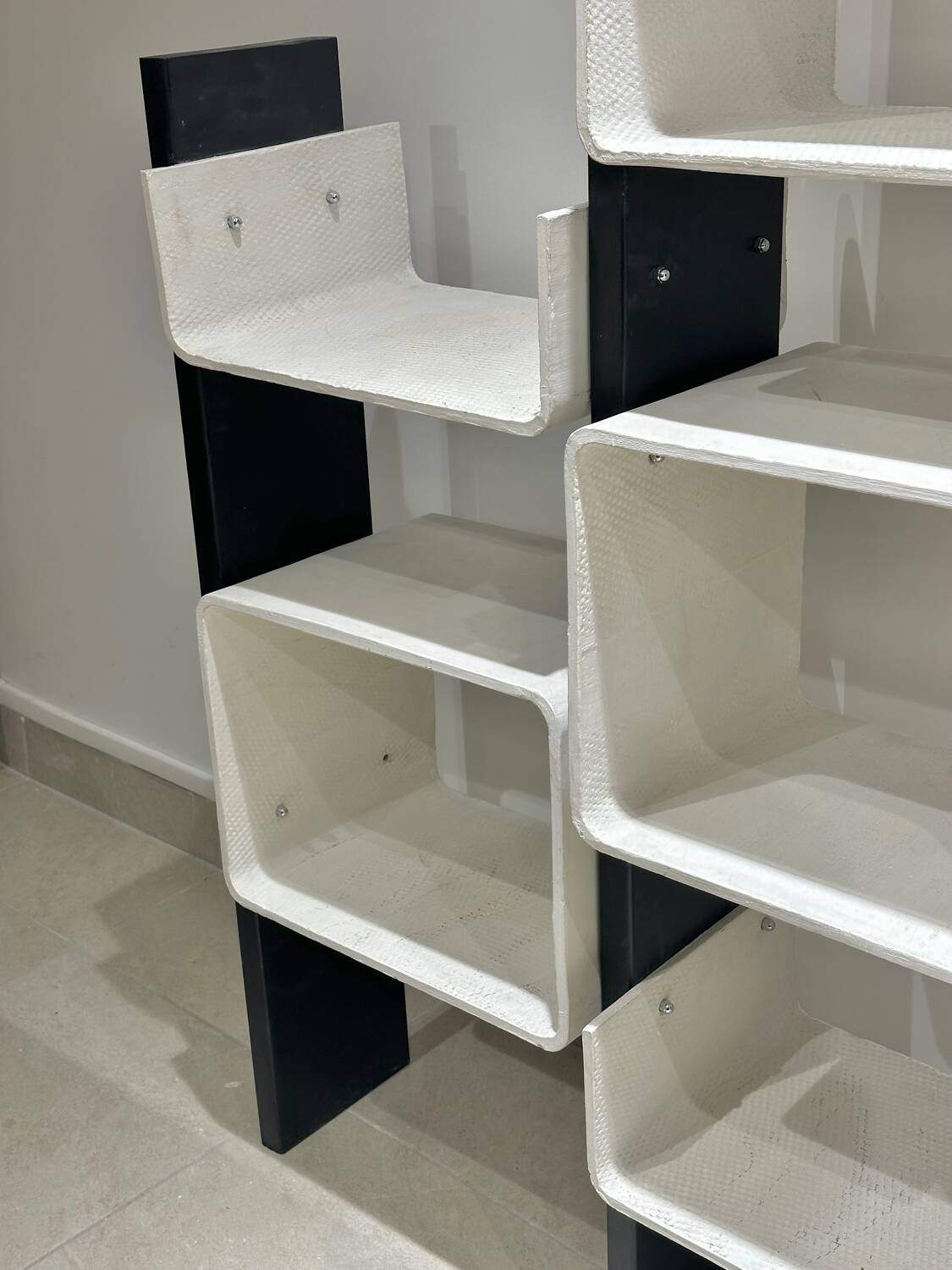 Large fiber and wood  shelf
