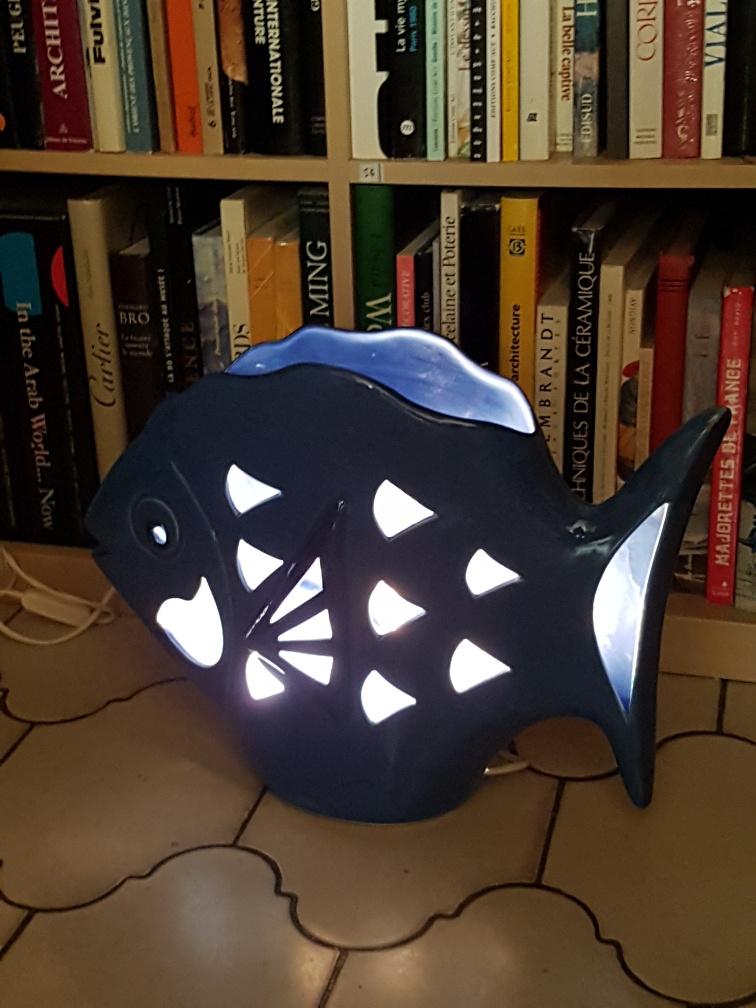 Large fish lamp the Dieulefit Caves