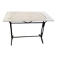 Antique bistro table in cast iron and marble.
