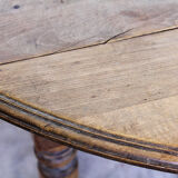 Vintage wood round oak table