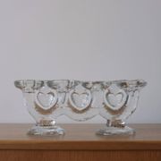 Large glass candle holder by Staffan Gellerstedt | Pukeberg Glasbruk | Sweden