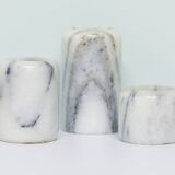 Vintage set of marble tea light holders