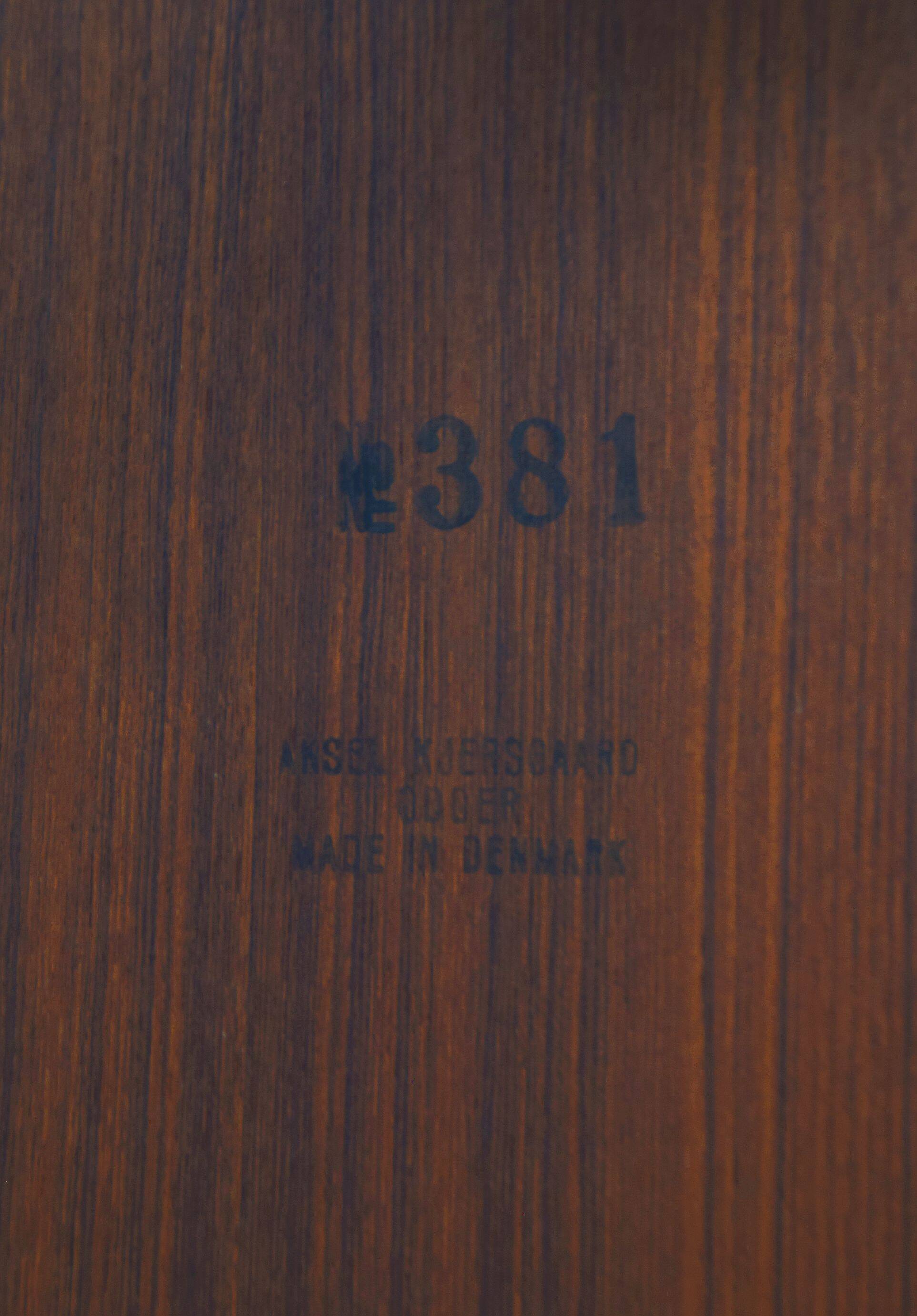 Danish side table 381 by Kai Kristiansen for Aksel Kjersgaard, 1960s