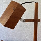 70s wooden desk lamp
