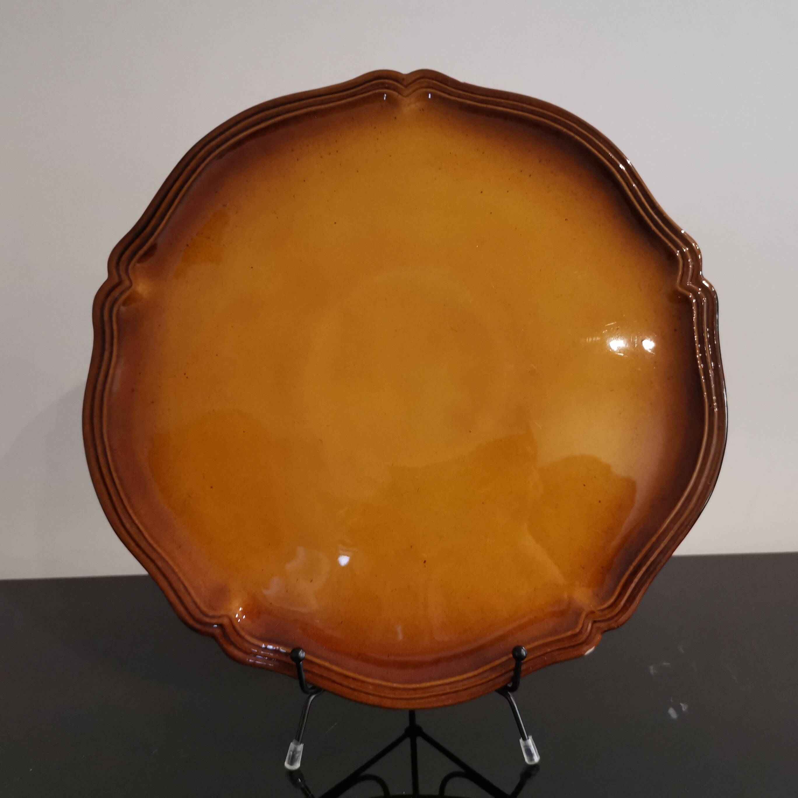 Glazed ceramic serving dish Creation A. Ferlay Vallauris