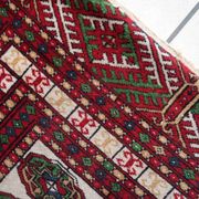 Handmade vintage Uzbek Bukhara rug 77cm x 128cm 1960s - 1С1175