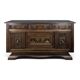 Art Deco oak enfilade with a diamond point decoration.