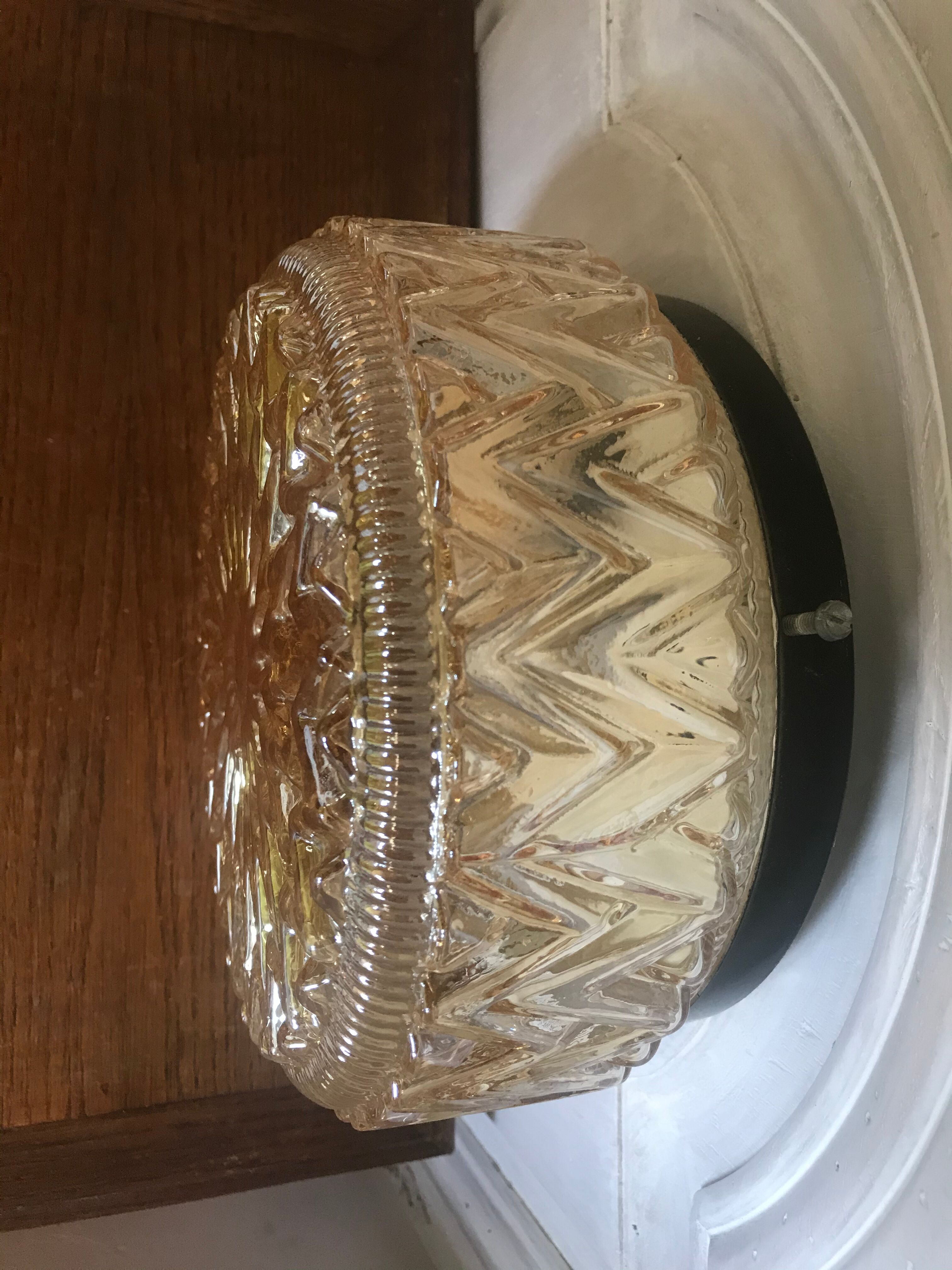 Vintage iridescent amber ceiling