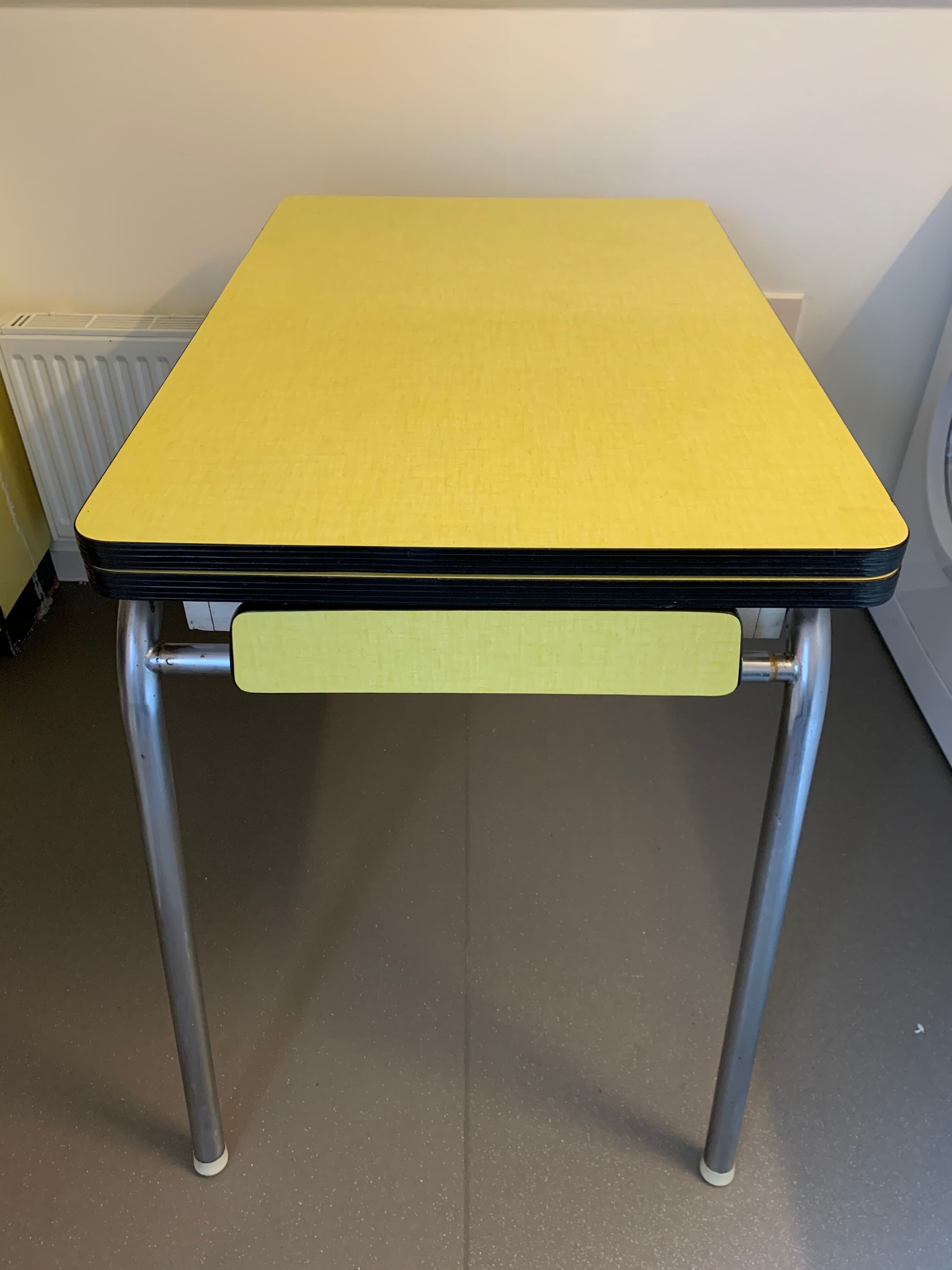 Yellow formica table