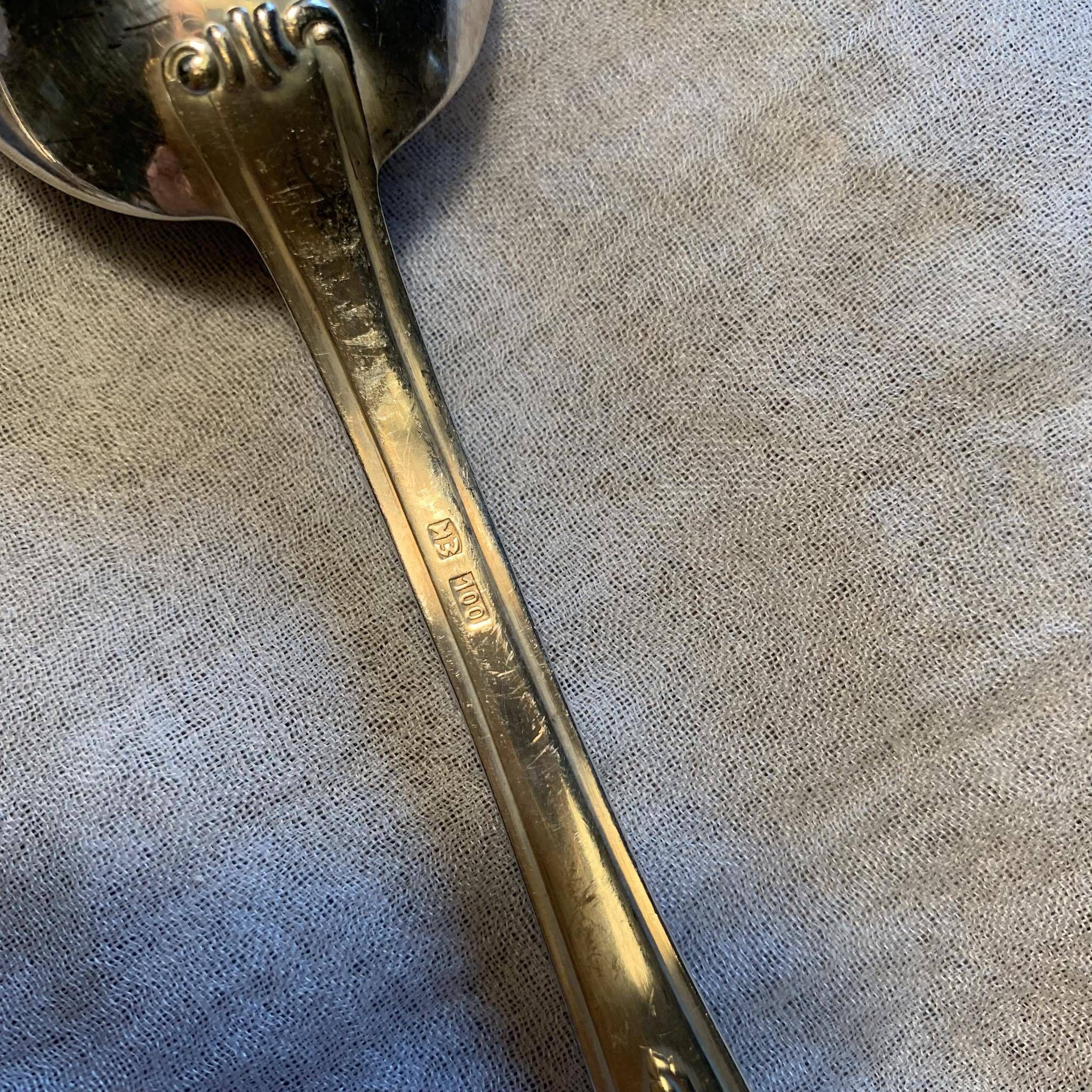 Set of hallmarked silver-plated spoons and forks