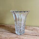 Vase tulipier en cristal moulé