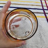 Pair of crystal stemmed bowls