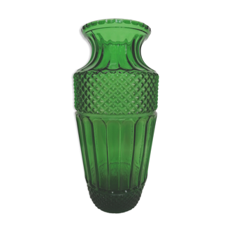 Old glass green vase