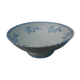 White earthenware salad with blue décor