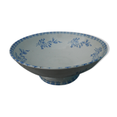 White earthenware salad with blue décor