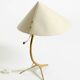 Large mid-century modern brass crow's foot table lamp by Kalmar Austria