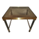Small table or side table with brass structure and glass top from the 1970s.