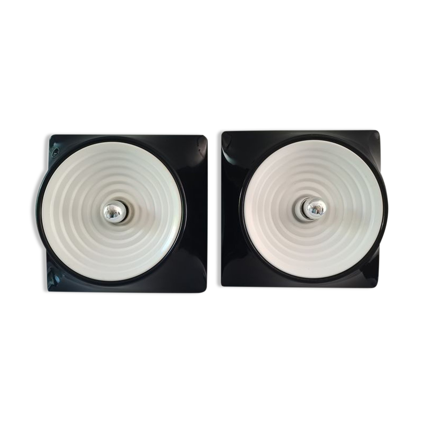 Pair of ceiling lights model 1369 by Studio Nizzoli Associati for Stilnovo