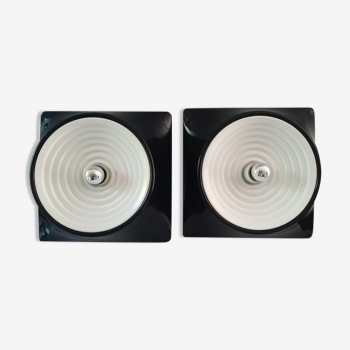 Pair of ceiling lights model 1369 by Studio Nizzoli Associati for Stilnovo