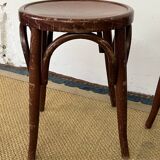 Pair of low vintage “Thonet” style bentwood stools