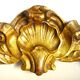 Antique gilt bronze pediment, furniture decoration, mirror, signed JF