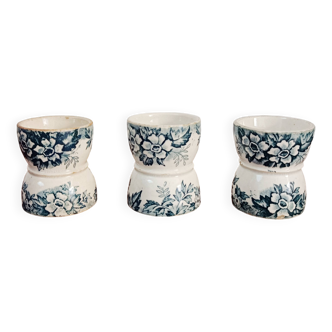 Set of 3 Marie Louise egg cups, St-amand