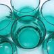 6 verres à eau en verre turquoise - Luminarc France - vintage années 80