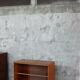 Showcase storage teak vintage 1960 with hairpin legs