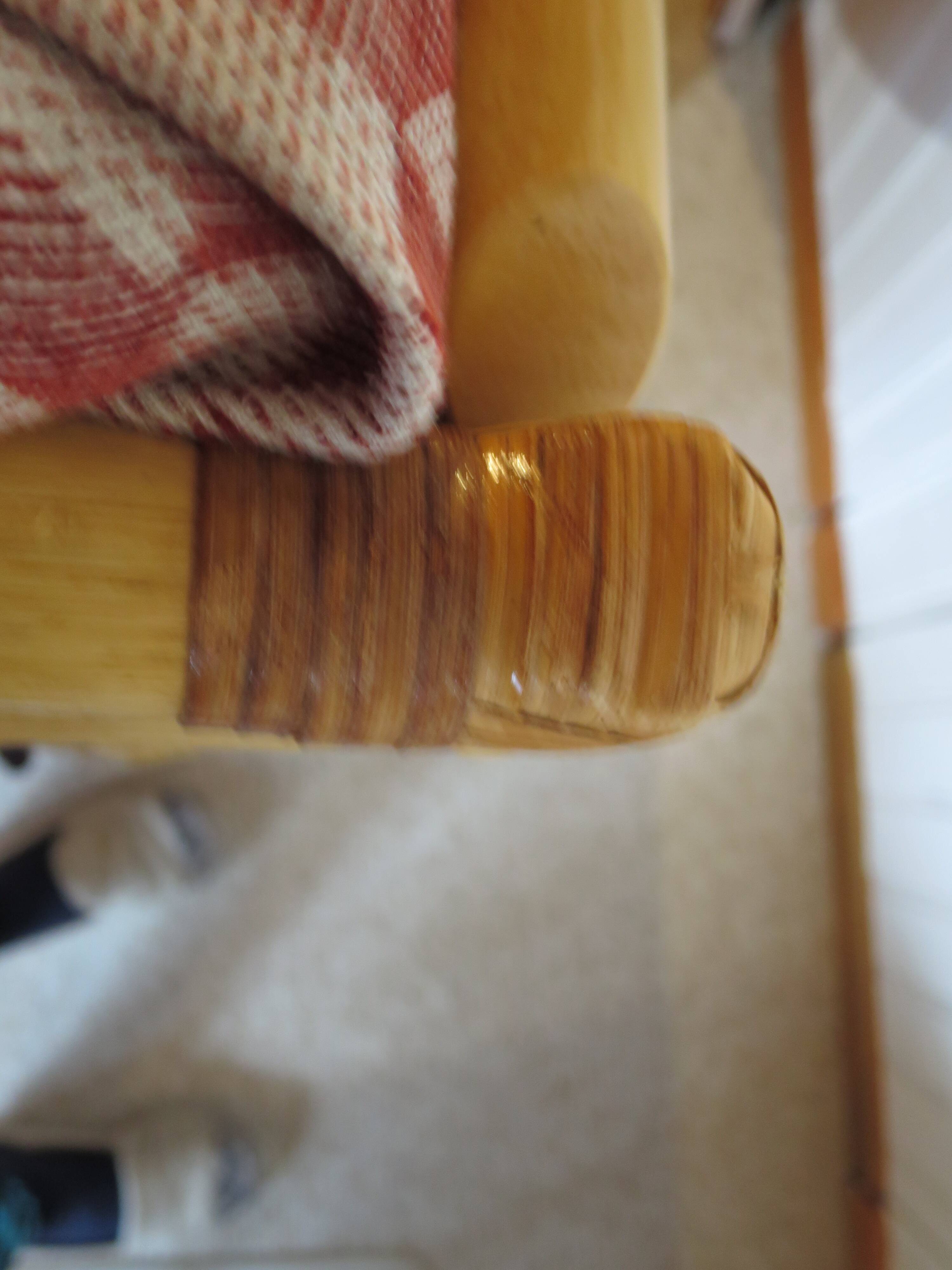 Vintage - Set of 2 woven rattan, bamboo and wood armchairs - Natural colour - 1980s