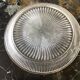 Bell with its vintage glass plate dimension: height -13cm- diameter plate -22.5cm-