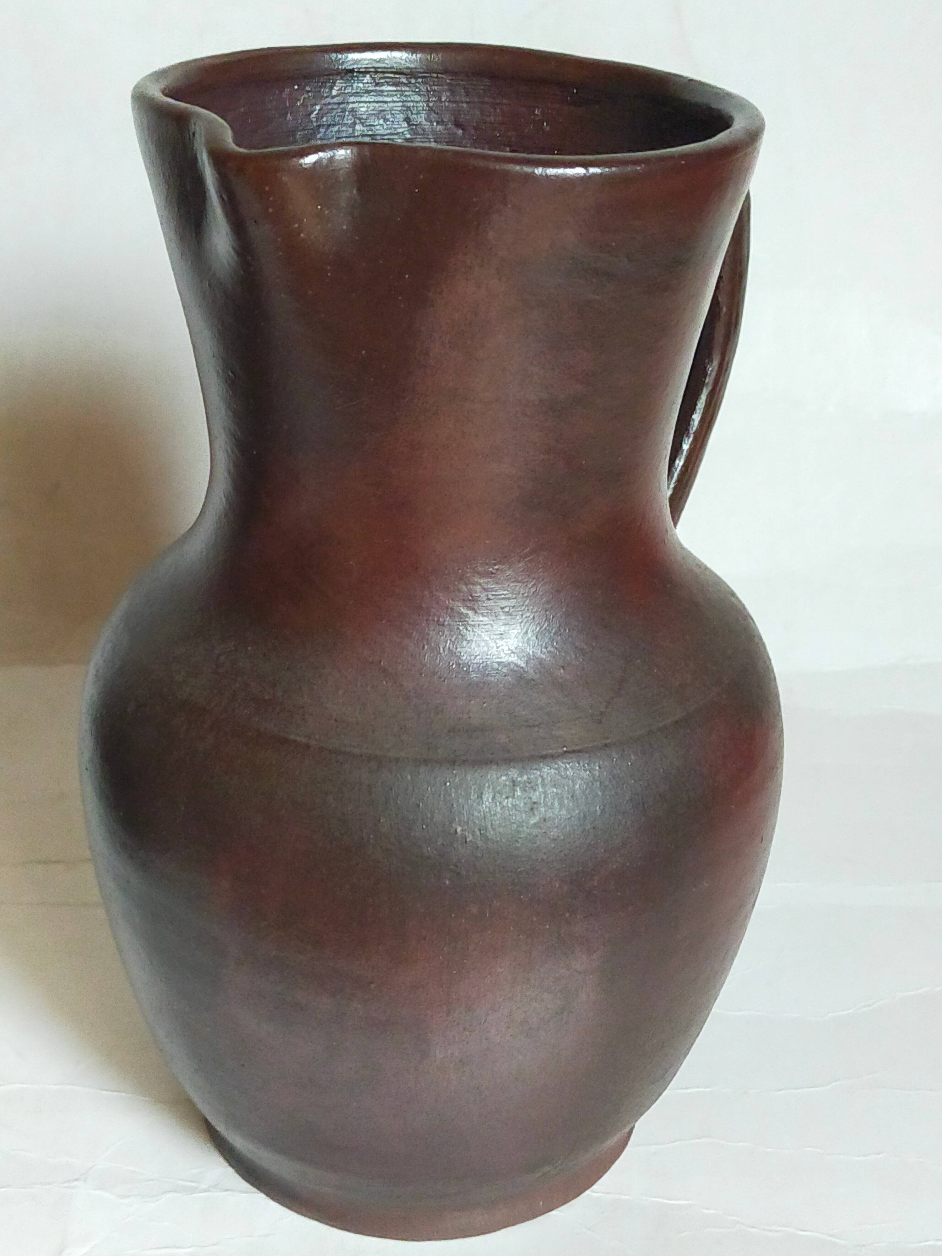 Duo of pottery by Jean Dubost in vintage Noron stoneware