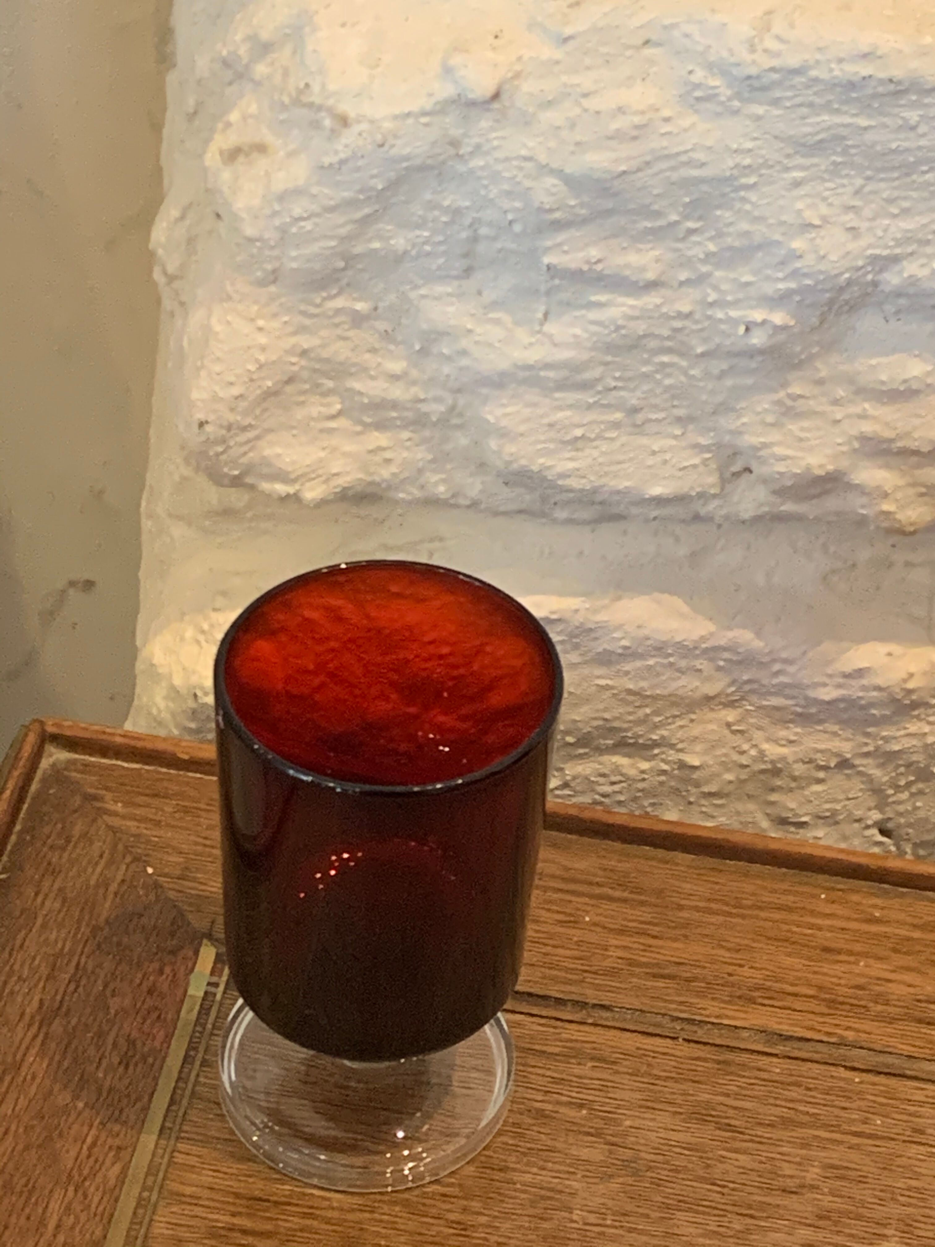 15 vintage 1970 luminarc red glass wine glasses