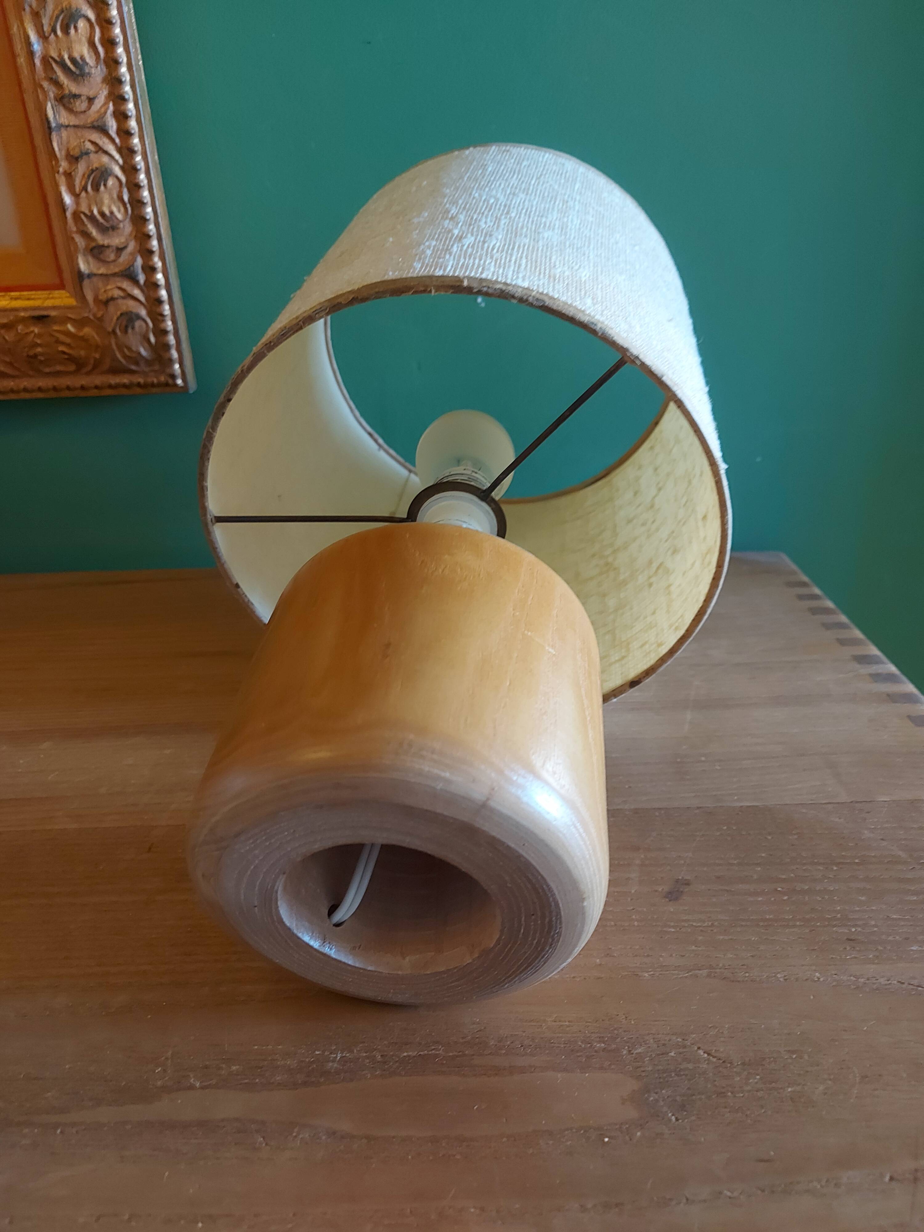 VINTAGE WOODEN TABLE LAMP