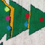 Handmade pure natural wool rug, size 100 x 200 cm